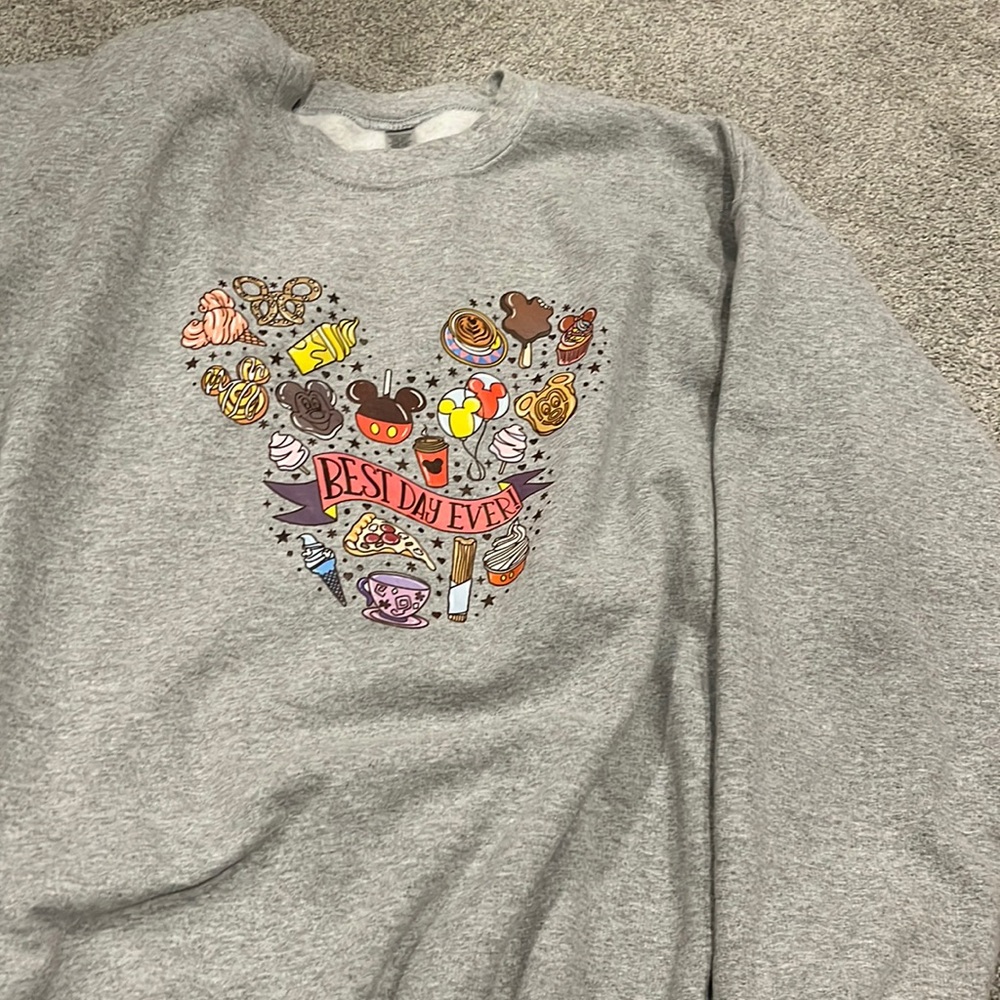 Disneyland snacks sweatshirt.